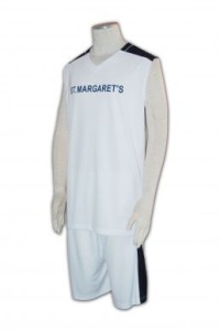 W092 印製籃球套裝  訂做運動波衫  設計運動球衣  球服供應商HK      白色